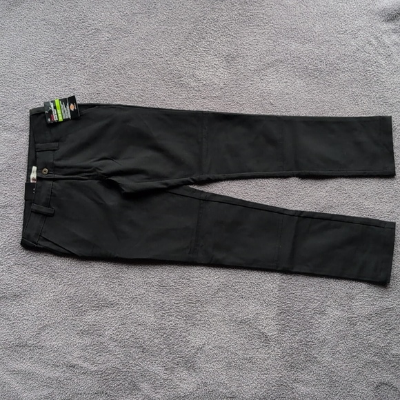 NWT Dickies Black Stretch Double Knee Pant - Slim Fit - Size 2R - Picture 2 of 13